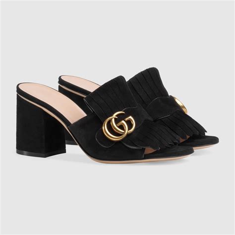 gucci plastic mules|gucci suede mules.